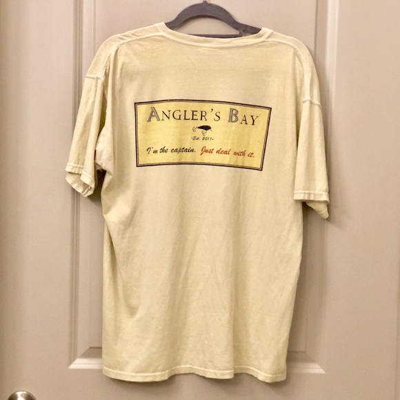 Comfort Colors Tops Anglers Baypastel Yellow Shirt Poshmark